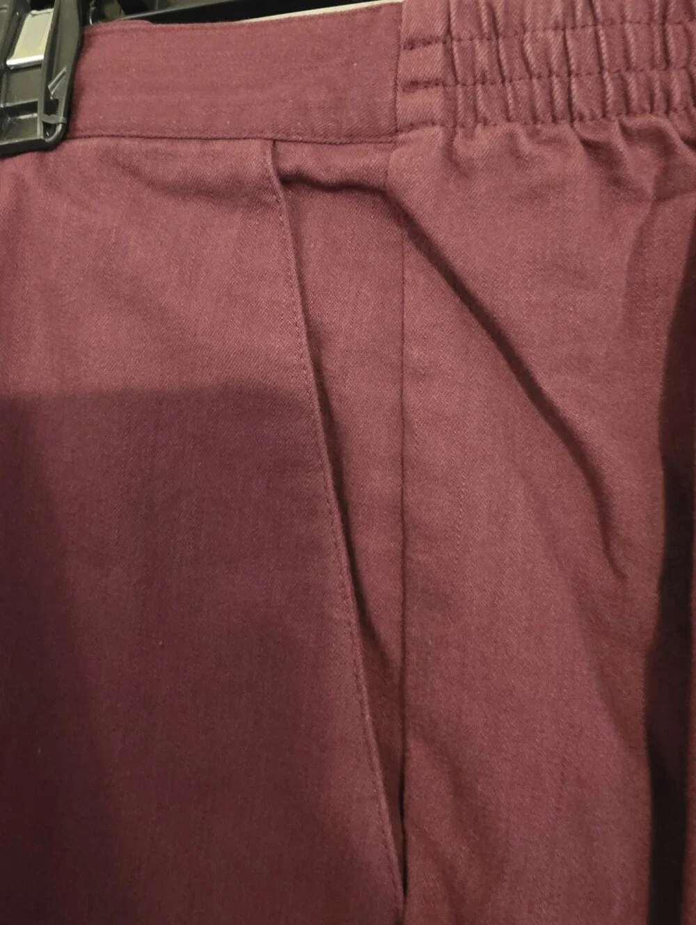 NWT Alfred Dunner Pants Womens 16W Pull On Half Elastic Waist Burgundy